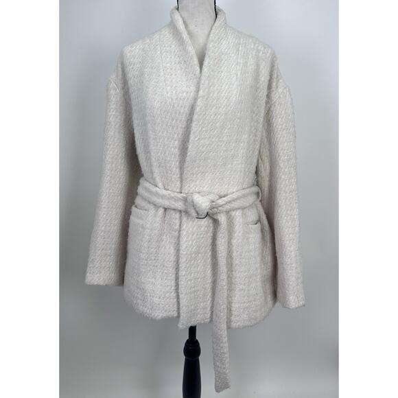 ⭐️ IRO Cotton Wool Belted Coat Jacket Sz 38 - Picture 1 of 9